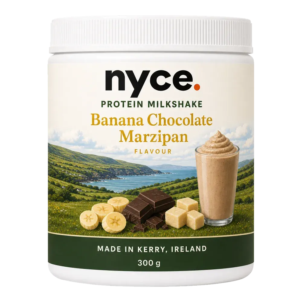 Protein Milkshake Style - Banana Chocolate Marzipan